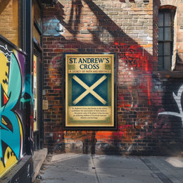 St. Andrew's Cross A Legacy of Faith and Heritage Poster PosterGoat