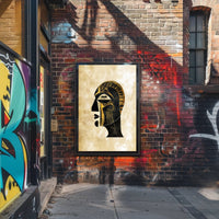Pharaoh Abstract Poster Wall Art Gold Minimalist Print