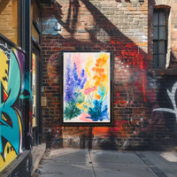 Vibrant Floral Travel Poster Wall Art for Home Decor