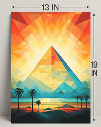 Abstract Pyramid Landscape Abstract Poster