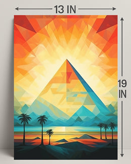 Abstract Pyramid Landscape Abstract Poster