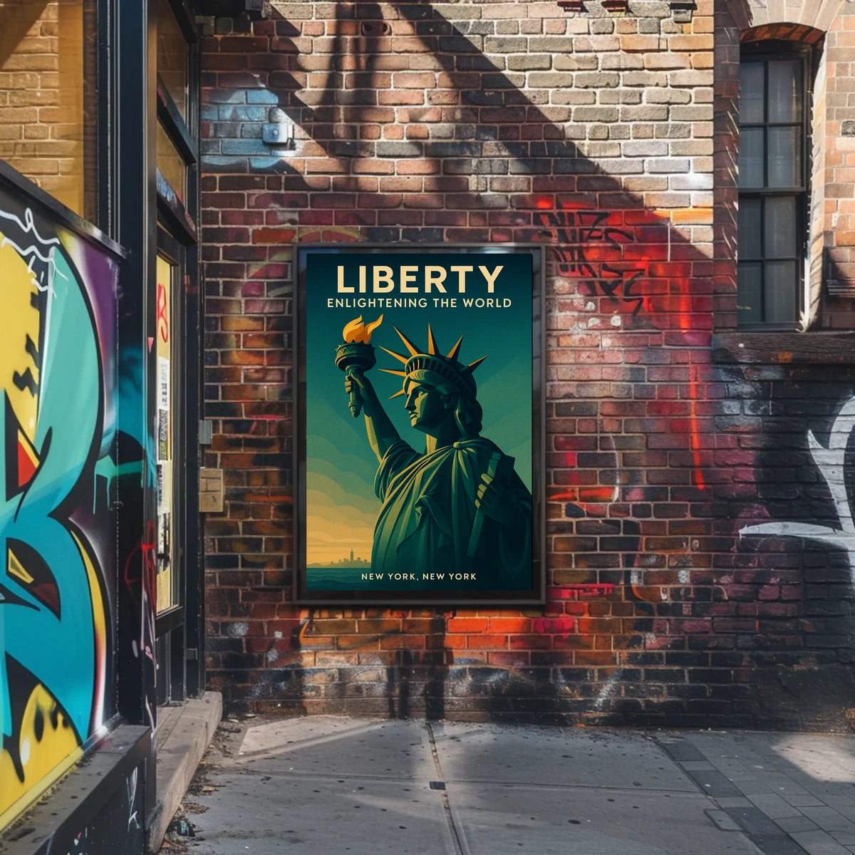 Statue of Liberty Sunrise Patriotic Poster