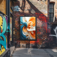 Dynamic Flow Abstract Art for Energetic Spaces Poster