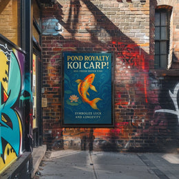 Pond Royalty Koi Carp Poster