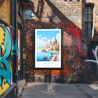 Valletta Malta Scenic Travel Poster