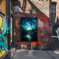 Aurora Borealis Nightscape Masterpiece Artistic Poster