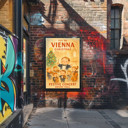 Festive Vienna Christmas Concert in Watercolor Music or Concert Poster