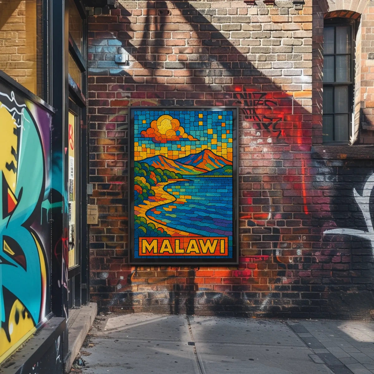 Malawi Scenic Mosaic Poster
