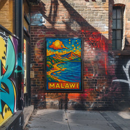 Malawi Scenic Mosaic Poster