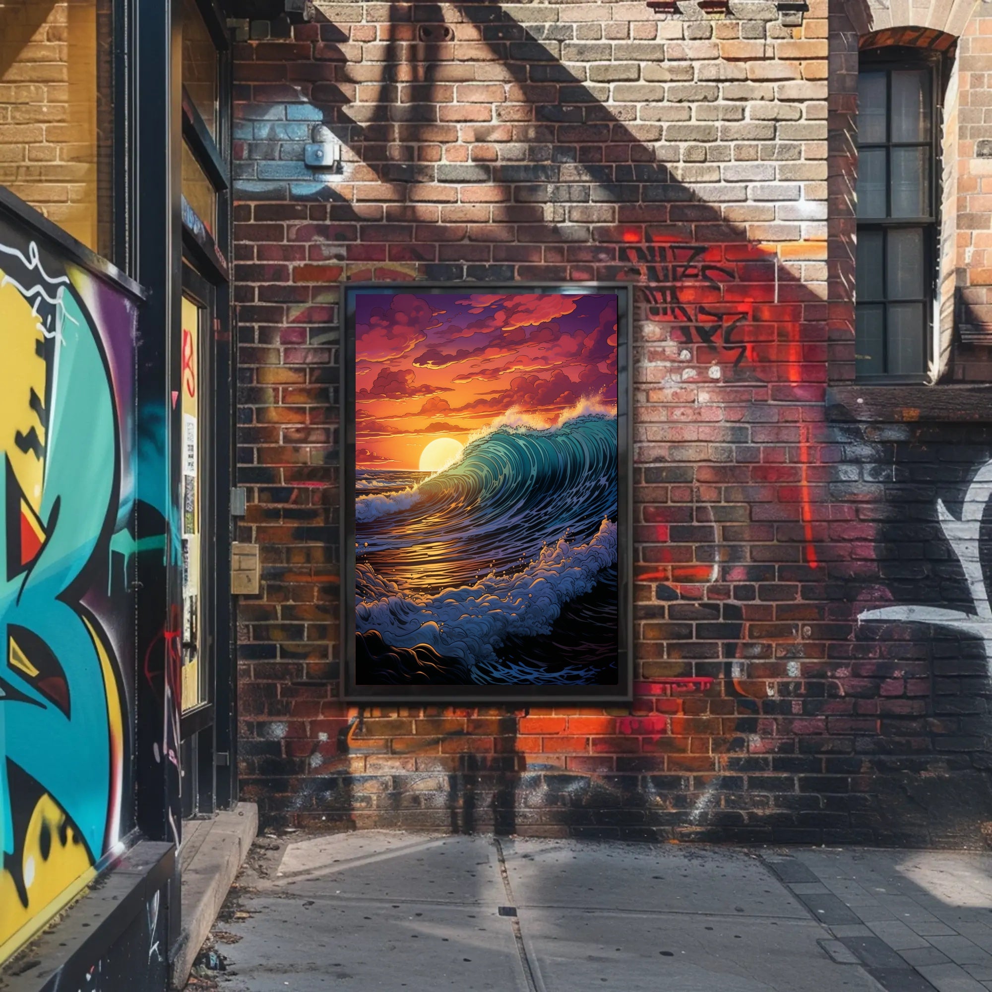 Oceanic Sunset Symphony Poster PosterGoat