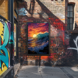 Oceanic Sunset Symphony Poster PosterGoat