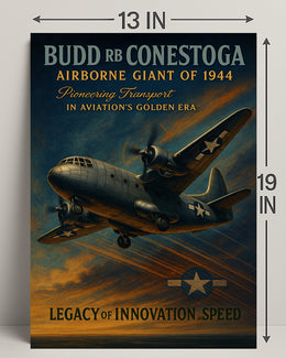 Budd RB Conestoga WWII Aviation Poster