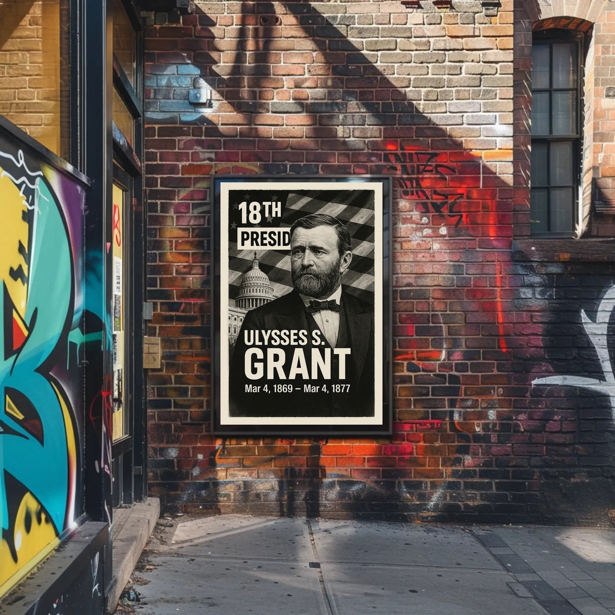 Ulysses S. Grant 18th President of the United States Digital Montaje Poster