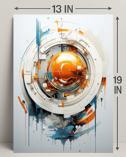Abstract Technological Sphere Abstract Poster