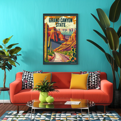 Vintage Travel Poster - Grand Canyon, Arizona