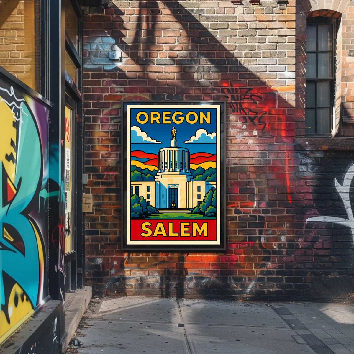 Salem Oregon State Capitol Poster