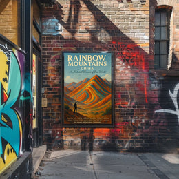 Rainbow Mountains Of China Poster