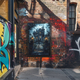 Haunted Mansion At Dusk Poster