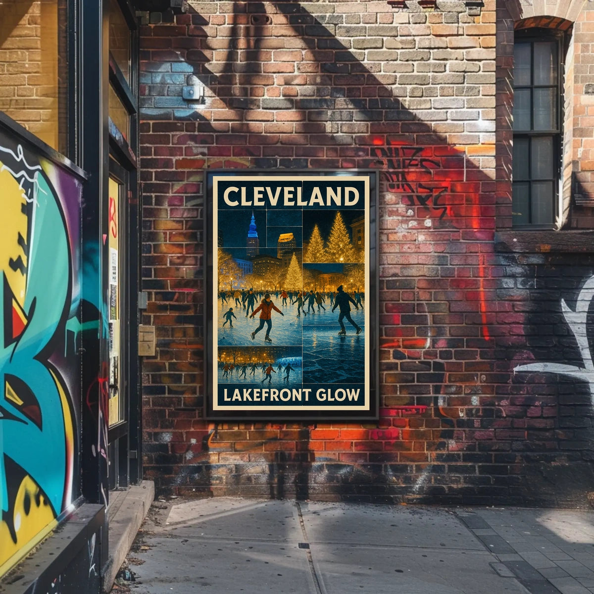 Cleveland Lakefront Glow Poster