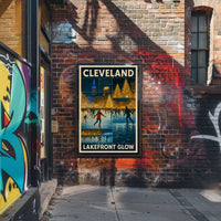 Cleveland Lakefront Glow Poster