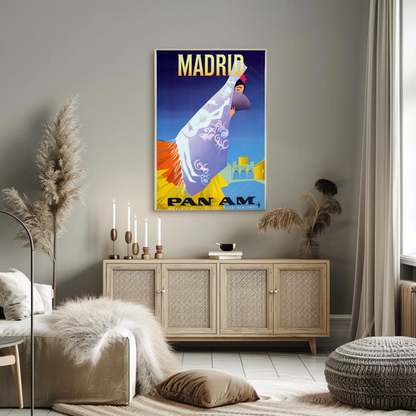 Madrid - Pan Am Travel Poster