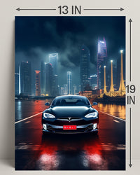 Electric Elegance In The City Poster