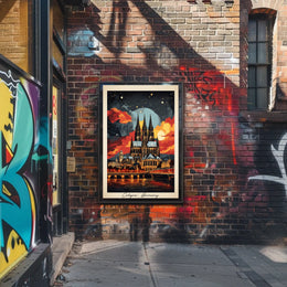 Cologne Cathedral at Sunset Poster