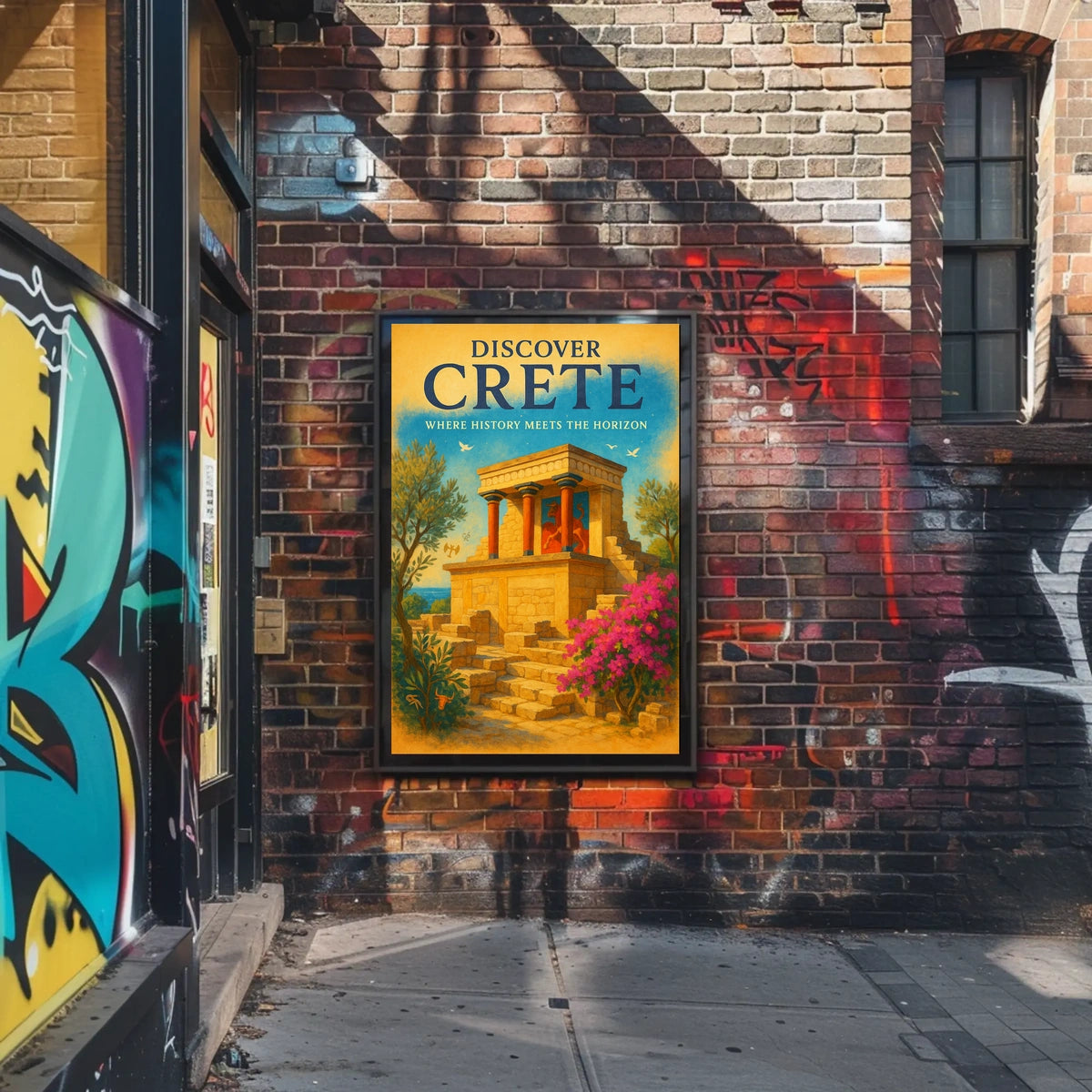 Crete Knossos Palace Travel Poster