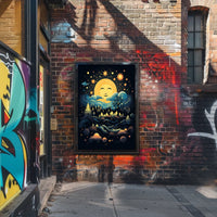 Celestial Harmony Moonlit Forest Poster