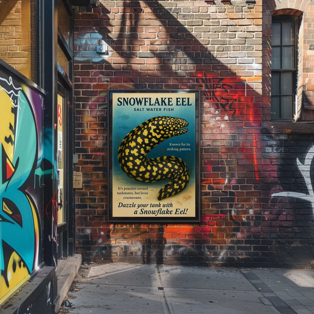 Snowflake Eel Saltwater Fish Poster