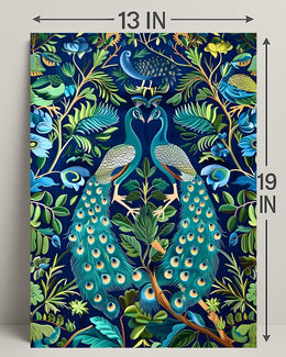 Exquisite Peacocks in Lush Foliage Animal Poster