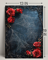 Roses And Webs Poster