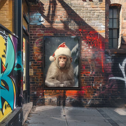 Festive Monkey In Winter Wonderland Poster