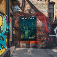 Statue of Liberty New York City Skyline Vibrant Poster