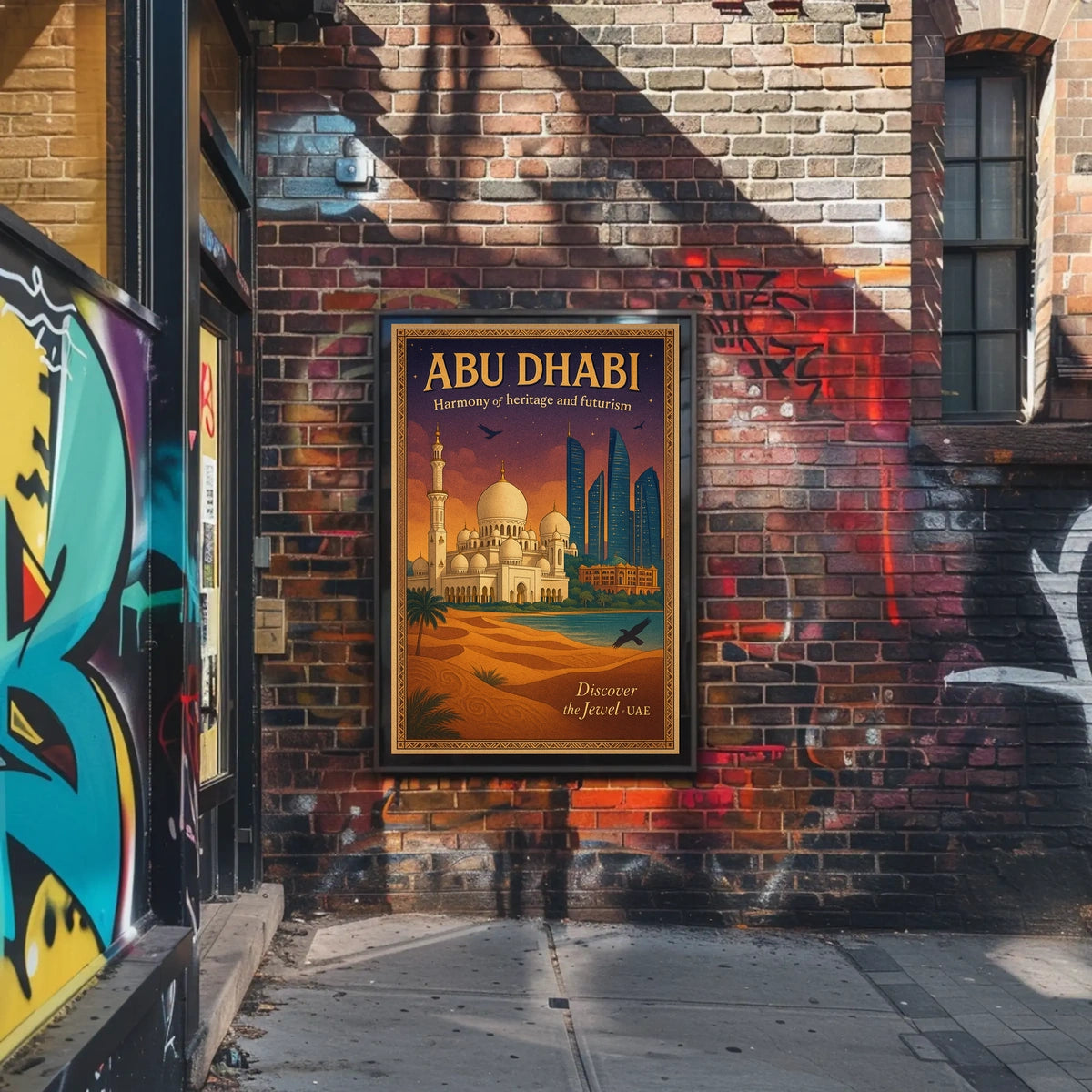 Abu Dhabi Harmony in Architectural Cityscape Urban or Cityscape Poster