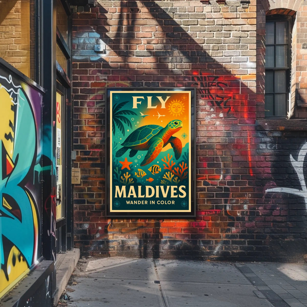 Fly to the Maldives Poster