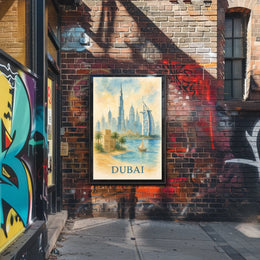 Discover Dubai A Watercolor Skyline Masterpiece