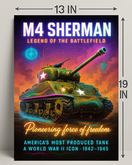 M4 Sherman Legend of the Battlefield Poster PosterGoat