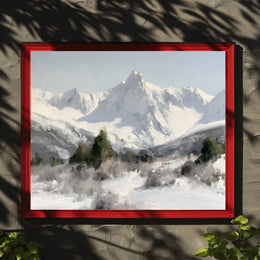 Serene Snowy Peaks Poster