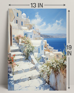 Serene Mediterranean Pathway Poster