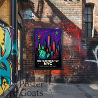 New York Ambition: Vibrant Urban Cityscape Poster
