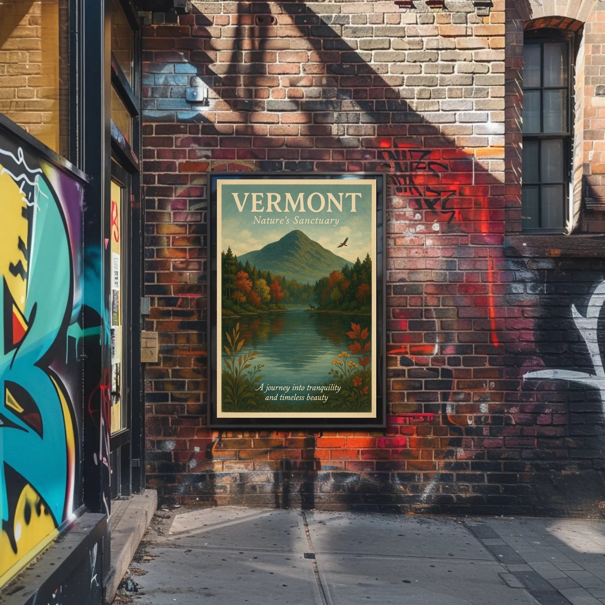 Vermont Nature Sanctuary Poster Vintage Wall Art