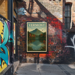 Vermont Nature Sanctuary Poster Vintage Wall Art
