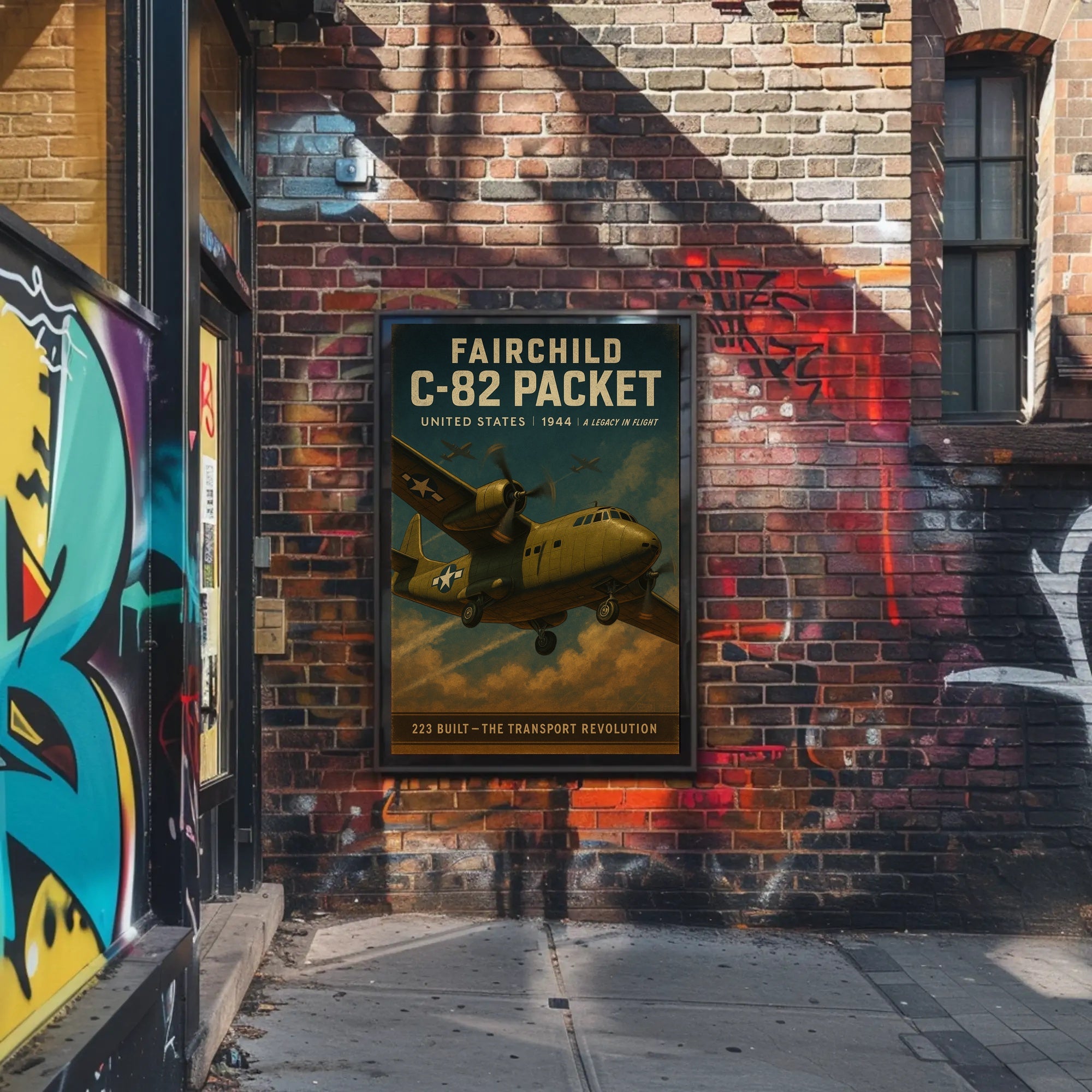 Fairchild C 82 Packet Vintage Poster Print