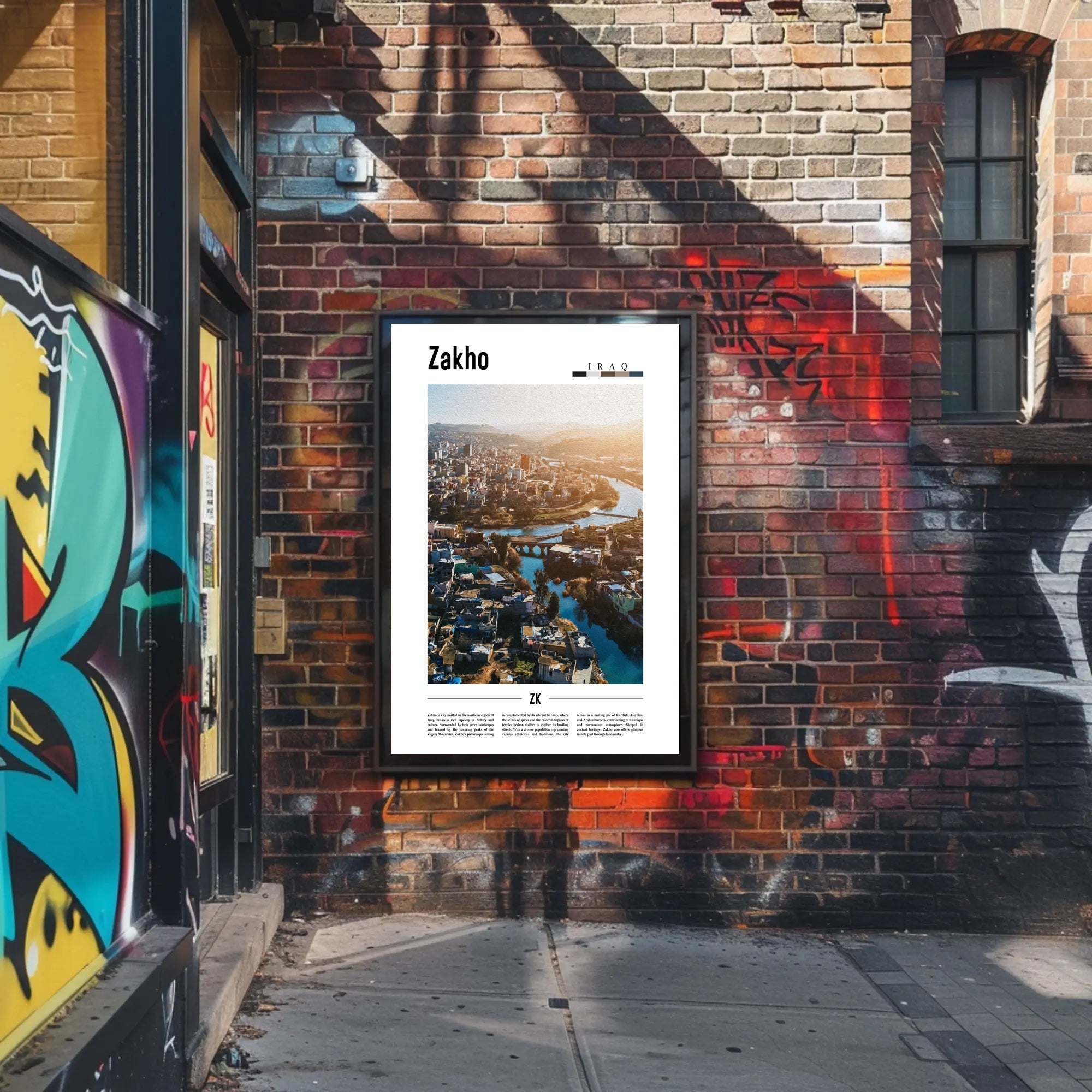 Zakho's Enchanting View Urban or Cityscape Poster PosterGoat