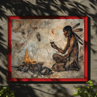 Native American Reflection: Tribal Art Poster Print