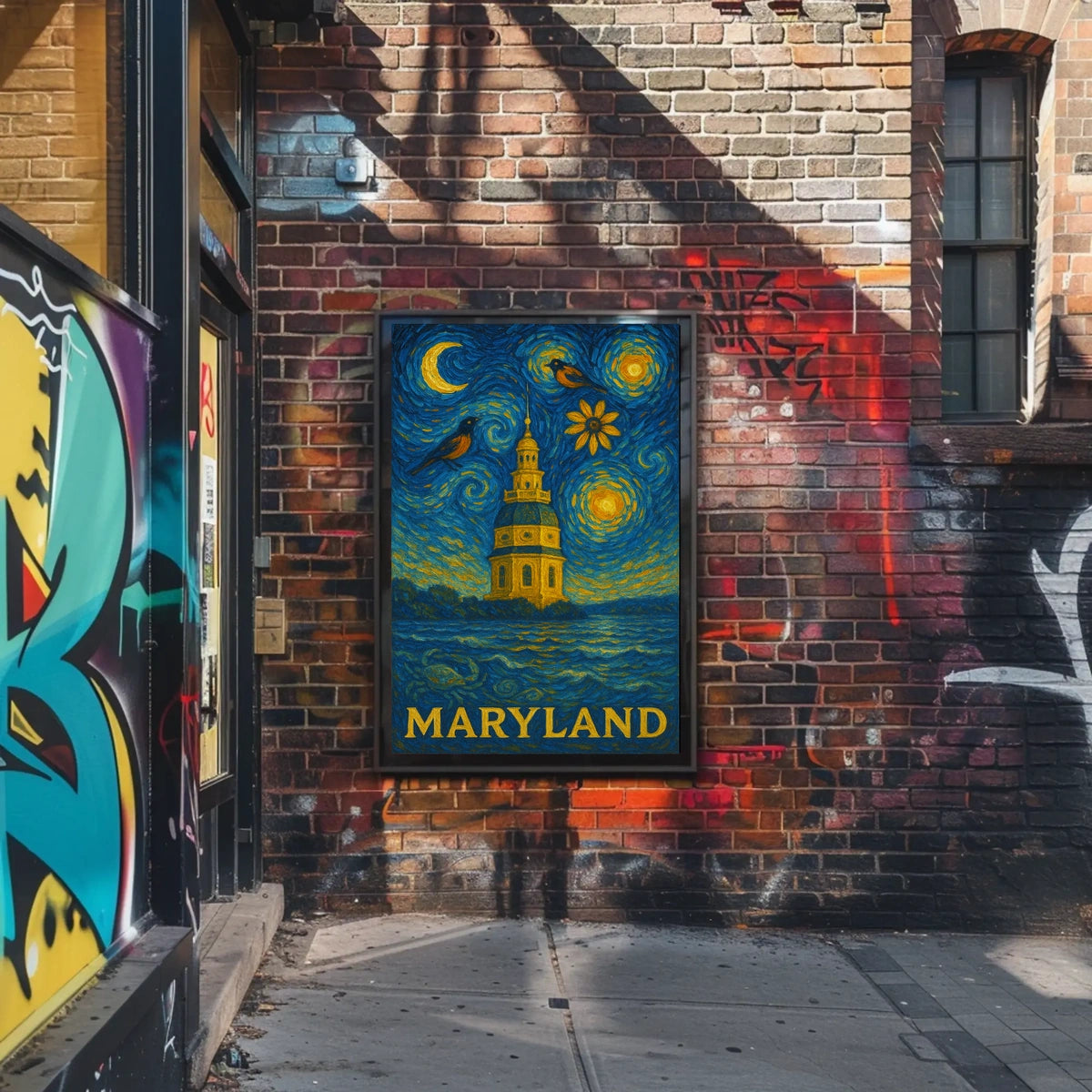 Maryland State House Van Gogh Artistic Heritage Poster