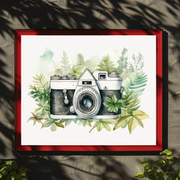 Vintage Camera in Nature Poster