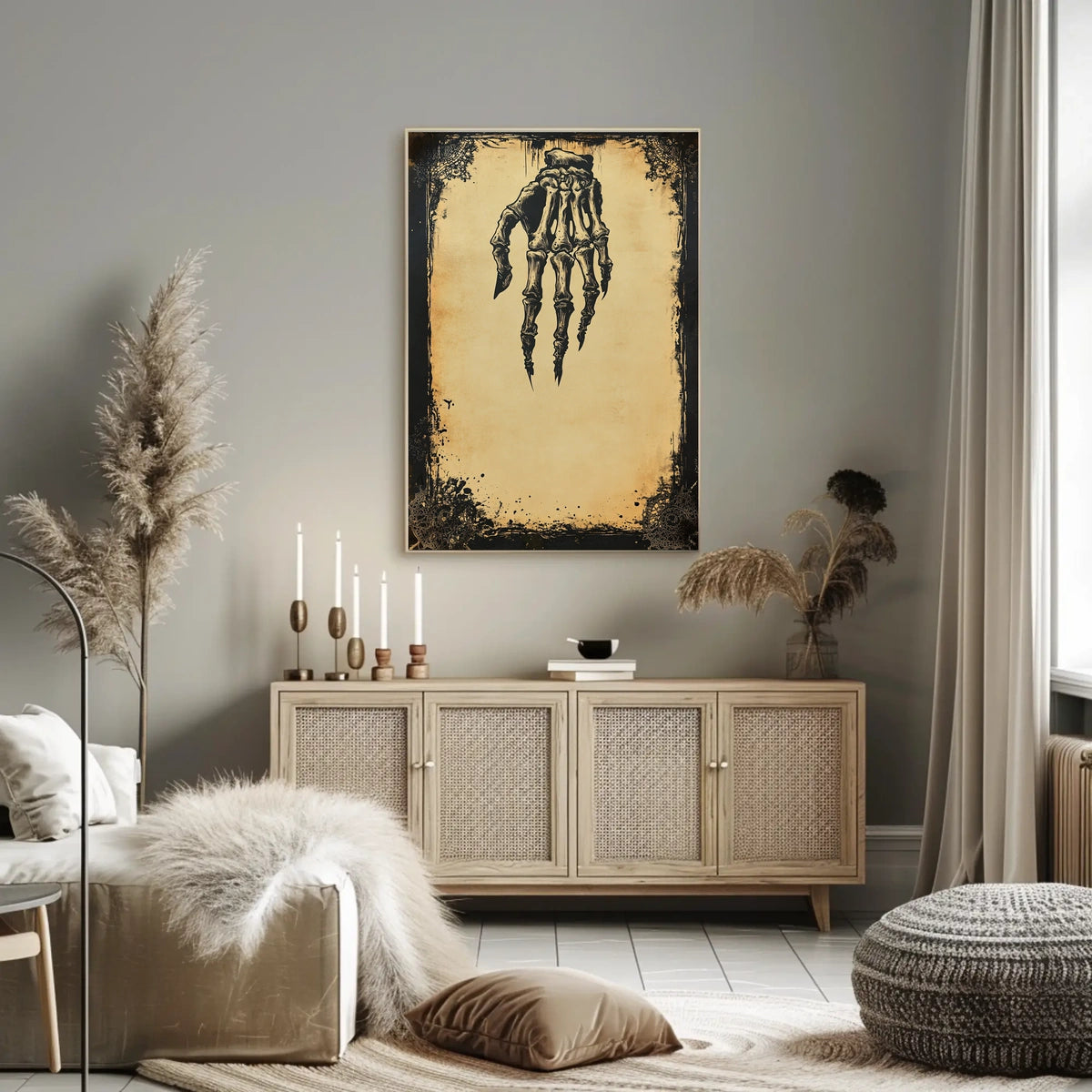 The Grim Reach Artistic Skeleton Poster
