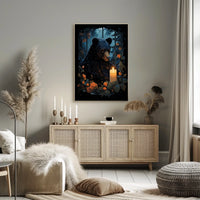 Bear In Candlelight Poster